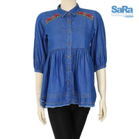 SaRa Ladis Denim Fashion tops