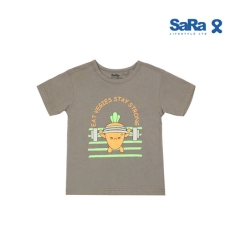 SaRa Boys T Shirt (BTS32FKB-Grey), Baby Dress Size: 5-6 years