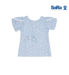 SaRa Girls Tops (GFT11YKK-Sky Blue Printed), Baby Dress Size: 2-3 years