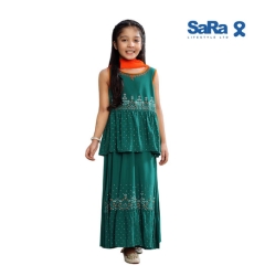 SaRa Girls Lehenga (GLA31FFK-Green), Baby Dress Size: 2-3 years