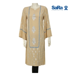 SaRa Ladies KURTI (WKU21FHB-Beige), Size: S