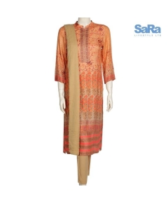 SaRa Ladies Ethnic 3 pcs (SRPW098C-Beige Print)