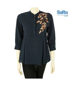 SaRa Ladies Casual Shirt Navy