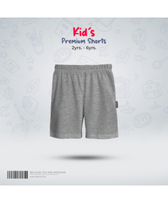 Fabrilife Kids Premium Shorts- Gray-melange