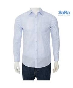 SaRa Mens Formal Shirt SKY CHECK