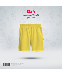 Fabrilife Kids Premium Shorts- Yollow