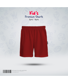 Fabrilife Kids Premium Shorts- Red