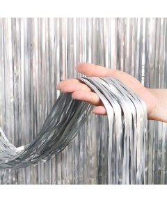 Curtain For Photography Background Party Decoration-Silver Color