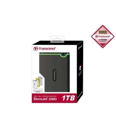 Transcend 1TB StoreJet M3 Portable Hard Disk Drive (HDD) Iron Gray Slim