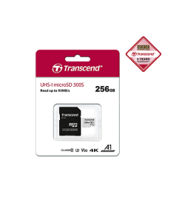 Transcend 256GB USD300S-A UHS-I U3A1 MicroSD Card with Adapter