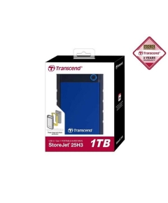 Transcend 1TB StoreJet 25H3B Portable Hard Disk Drive (HDD) Blue