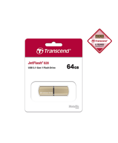 Transcend 64GB JetFlash 820 USB 3.1 Gen 1 Pen Drive Gold