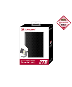 Transcend 2TB StoreJet A3 Portable Hard Disk Drive (HDD) Black