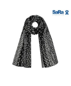 SaRa Ladies Scarf (WSC11YDC-Black Printed)