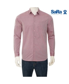 SaRa Mens Casual Shirt (MCS321YCA-Maroon)