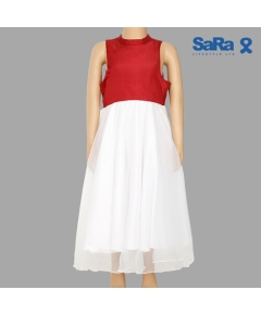 SaRa Girls FrocK (GFR122FFCG-MAROON & WHITE)