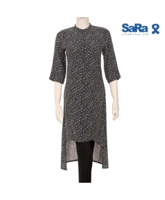 SaRa Ladies Ethnic mid length kurti (NWEW35E-Black & White)