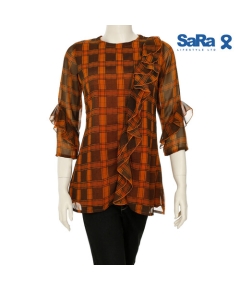 SaRa Ladies Fashion Tops (WFTS75A-CHECK)