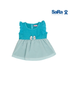 SaRa Girls Frock (GFR142FFDG-Teal)