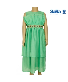 SaRa Girls Frock (GFR82FFBG-Light Green)