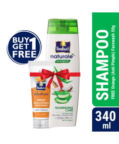 Parachute Naturale Shampoo Nourishing Care 340ml (FREE Orange Facewash - ANTI PIMPLE - 50gm)