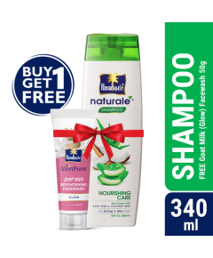 Parachute Naturale Shampoo Nourishing Care 340ml (FREE Goat Milk Facewash - GLOW - 50gm)