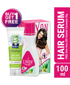 Livon Hair Serum 100ml (FREE Aloe Vera Facewash - OIL CONTROL - 50gm)