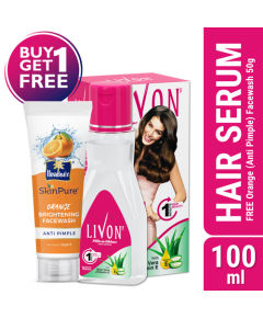 Livon Hair Serum 100ml (FREE Orange Facewash - ANTI PIMPLE - 50gm)