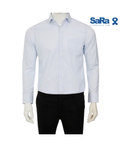 SaRa Mens Formal Shirt (MFS62FCC-White & blue stipe)