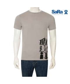 SaRa Mens T-Shirt (MTS601YK-Grey), Size: S