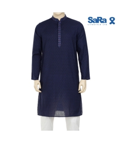 SaRa Mens Panjabi (MPJ51FBA-Navy blue), Size: M