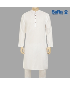 SaRa Mens Panjabi (MPJ562FCB-White), Size: S