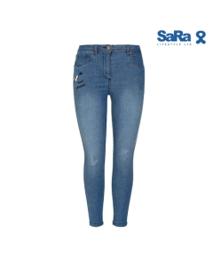 SaRa Ladies Denim Pant (WPT291YID-Indigo Light), Size: 28