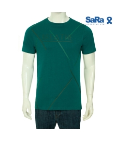 SaRa Mens T-Shirt (MTS641YK-Green), Size: S