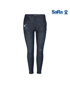 SaRa Ladies Denim Pant (WPT291YIB-Indigo Dark), Size: 28