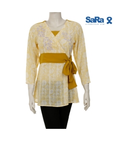 SaRa Ladies Fashion Tops (WFT181YHB-Yellow), Size: S