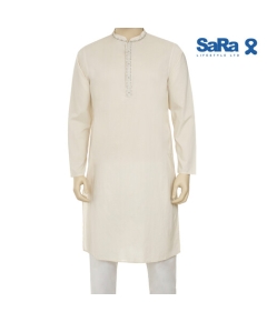 SaRa Mens Panjabi (MIN1MPJ182FCC-CREAM), Size: S