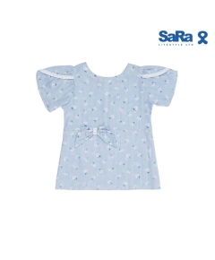 SaRa Girls Tops (GFT11YKK-Sky Blue Printed), Baby Dress Size: 2-3 years