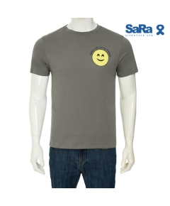 SaRa Mens T-Shirt (MTS161YK-Grey), Size: S