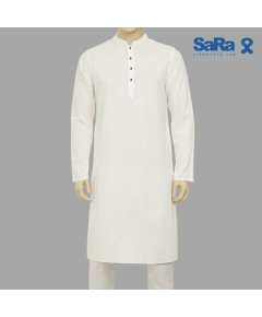 SaRa Mens Panjabi (MPJ33ACF-White), Size: M