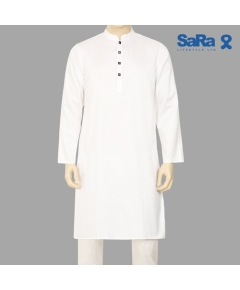 SaRa Mens Panjabi (MPJ13FCA-White), Size: M