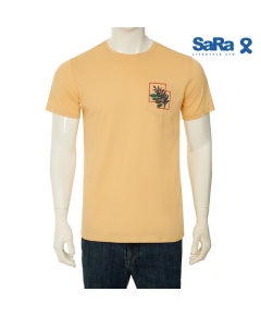 SaRa Mens T-Shirt (MTS131YK-SAND), Size: S