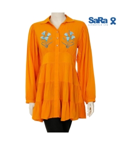 SaRa Ladies Fashion Tops (WFT321YJ-MASTARD), Size: S