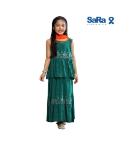 SaRa Girls Lehenga (GLA31FFK-Green), Baby Dress Size: 2-3 years