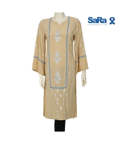 SaRa Ladies KURTI (WKU21FHB-Beige), Size: S