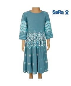 SaRa Girls Kamiz (WKZ21FH1BK-Teal), Baby Dress Size: 2-3 years