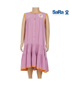 SaRa Girl's Frock (GFR31YKK-Smoky Grape), Baby Dress Size: 2-3 years