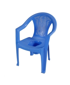 Arm Commode Chair W/O Lid - SM Blue