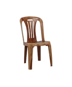 Plastic Chair W/O Arm (Stick) - Sandal Wood