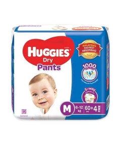 Huggies Dry Pant Diaper Medium (M) -64 Pcs (6-12 KG)